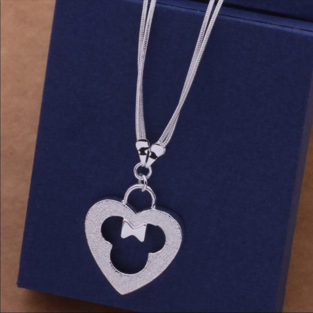 Minnie Layered 925 Silver Necklace With Gift Box